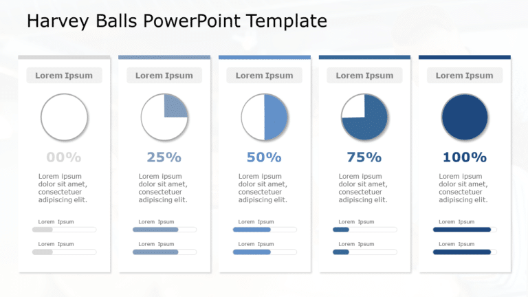 Harvey Balls 09 PowerPoint Template & Google Slides Theme
