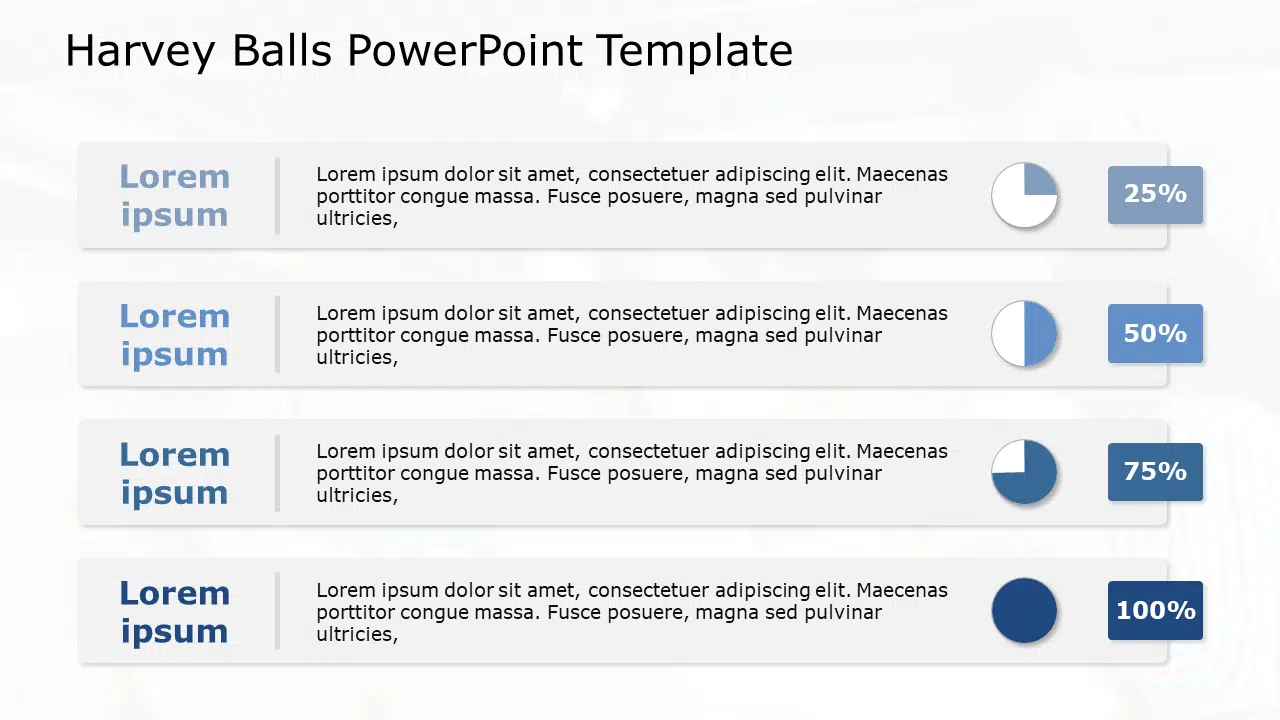 Harvey Balls 11 PowerPoint Template & Google Slides Theme