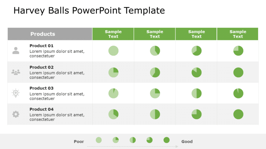 Harvey Balls 29 PowerPoint Template