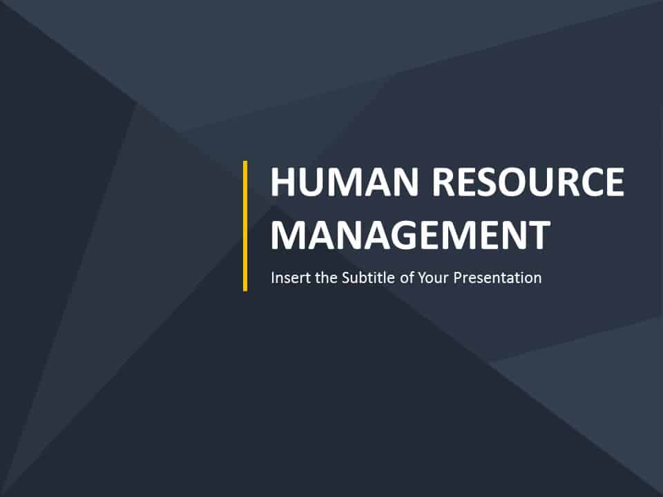 Human Resource Cover Page 05 PowerPoint Template