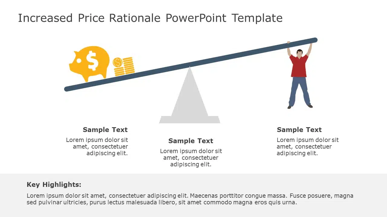 Increased Price Rationale 3 PowerPoint Template & Google Slides Theme