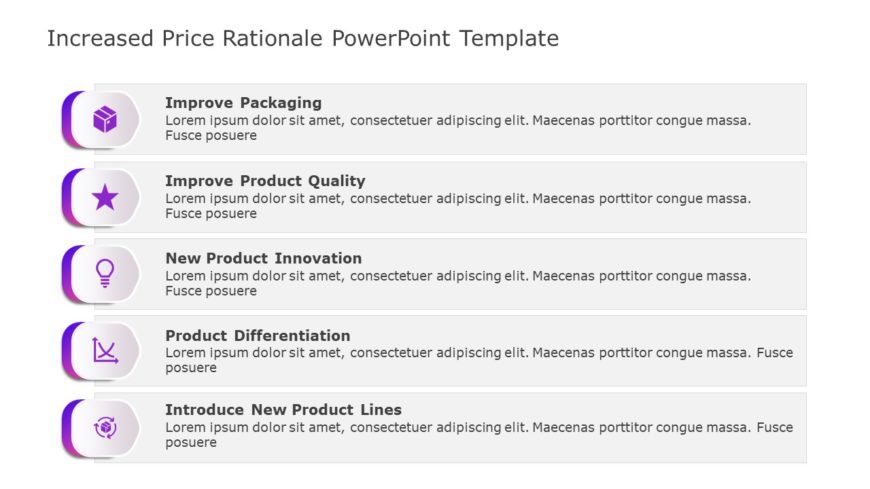 Increased Price Rationale PowerPoint Template