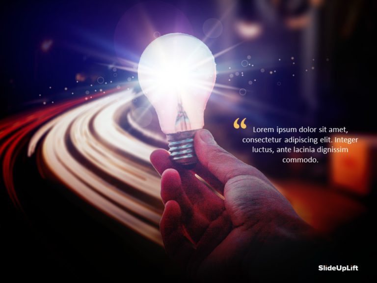 Innovation Bulb Image Quote PowerPoint Template