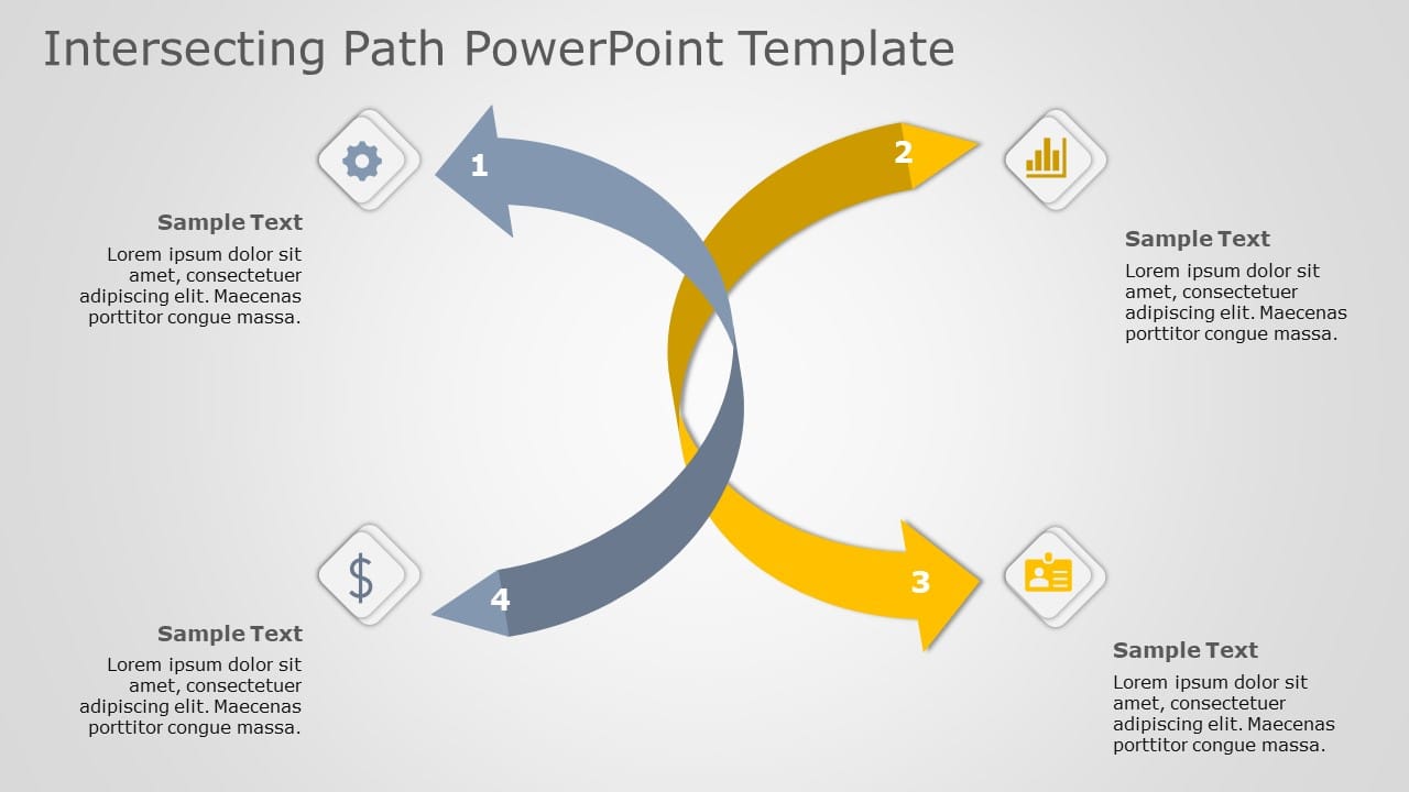 Intersecting Path 01 PowerPoint Template & Google Slides Theme