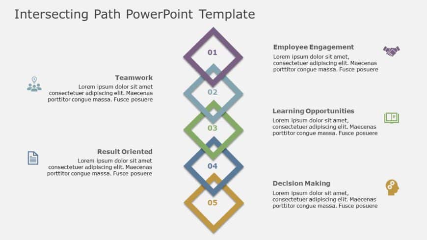 Intersecting Path 04 PowerPoint Template