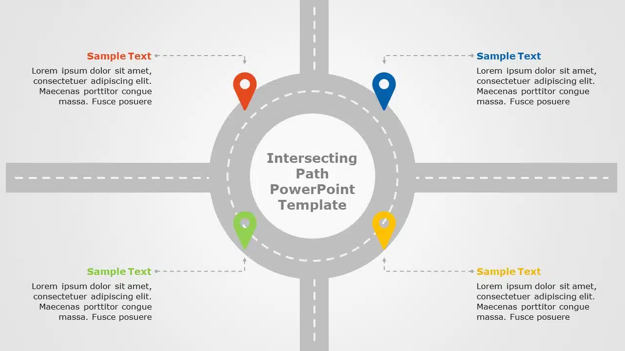 Intersecting Path 06 PowerPoint Template & Google Slides Theme