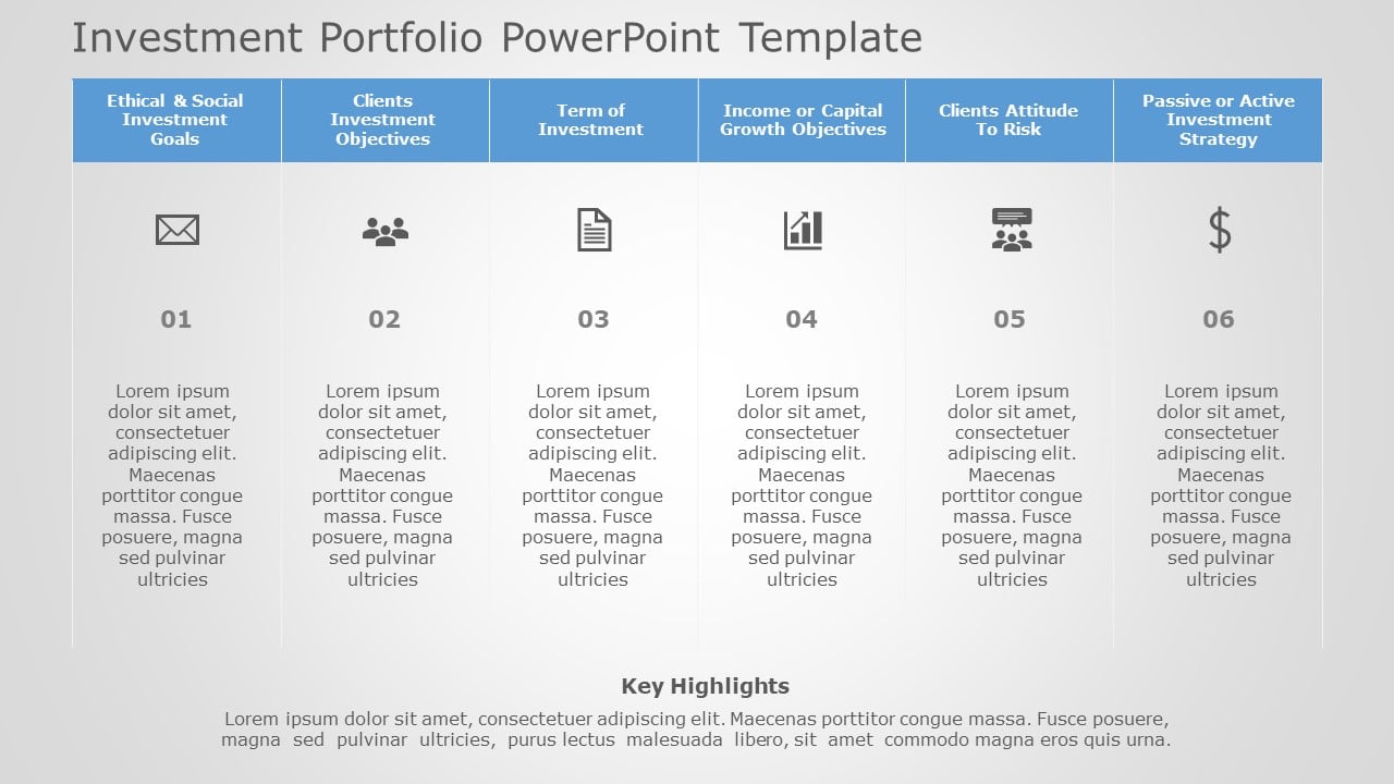Investment Portfolio PowerPoint Template 03 & Google Slides Theme