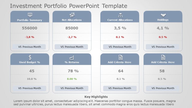 Investment Portfolio PowerPoint Template 08 & Google Slides Theme