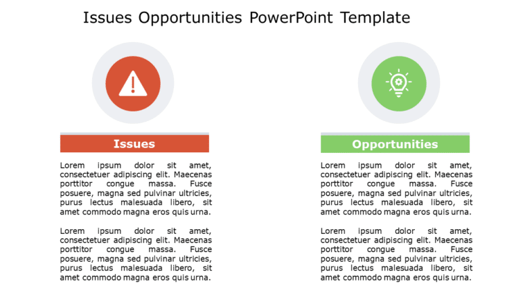 Issues Opportunities 138 PowerPoint Template & Google Slides Theme