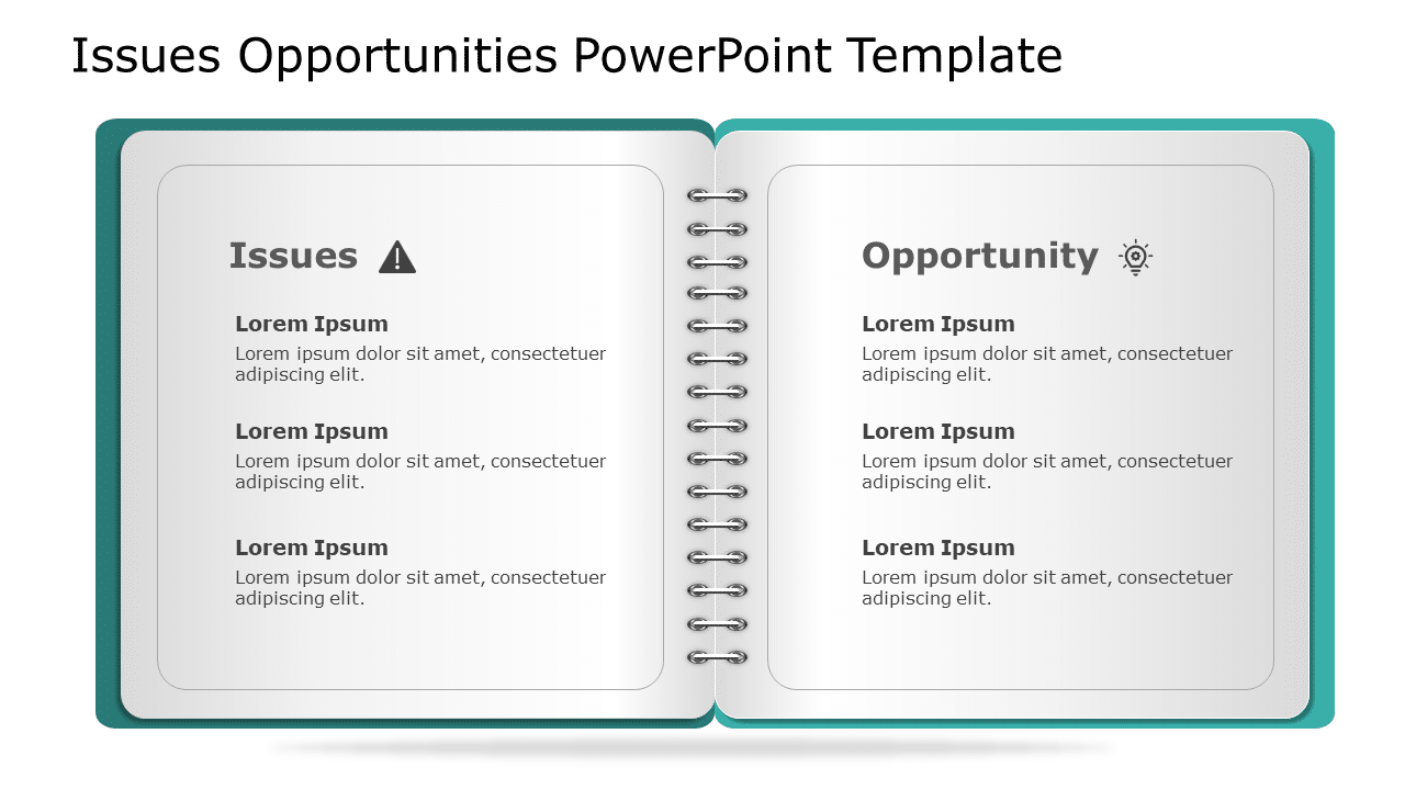 Issues Opportunities 56 PowerPoint Template & Google Slides Theme