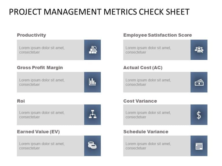 Project Management Metrics PowerPoint Template