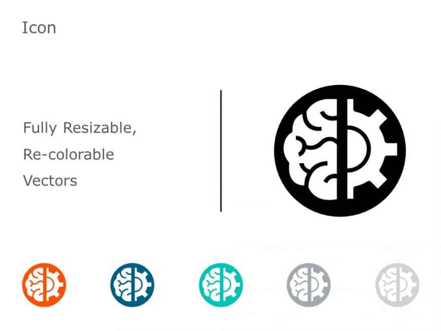 Brain Icon 11 PowerPoint Template