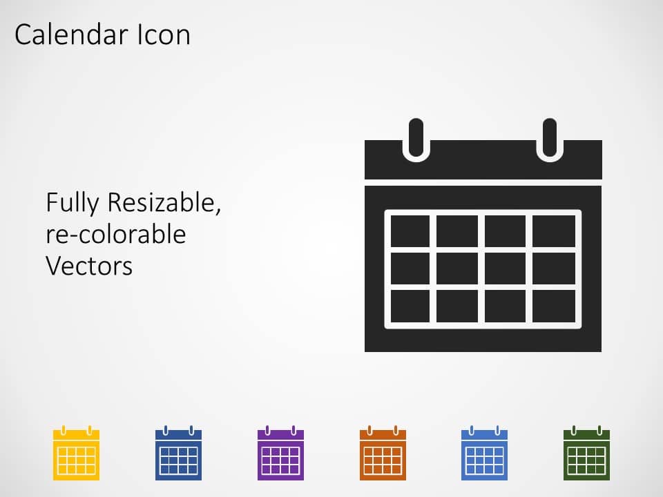 Calendar Icon PowerPoint Template