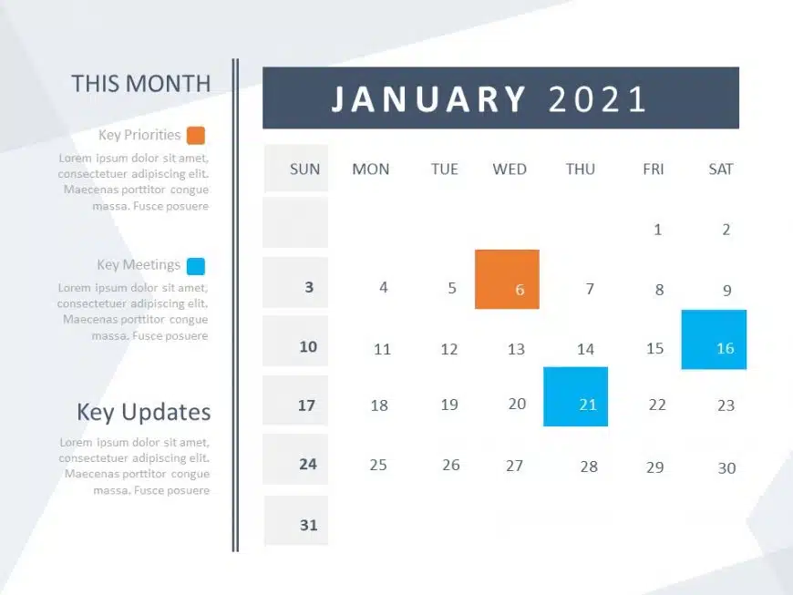 Calendar 2021 PowerPoint Template