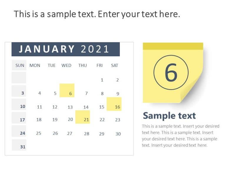 2021 Calendar PowerPoint Template & Google Slides Theme