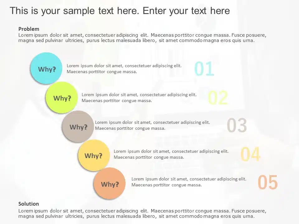 5 Whys PowerPoint Template & Google Slides Theme