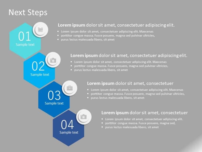 Next Steps PowerPoint Template SlideUpLift