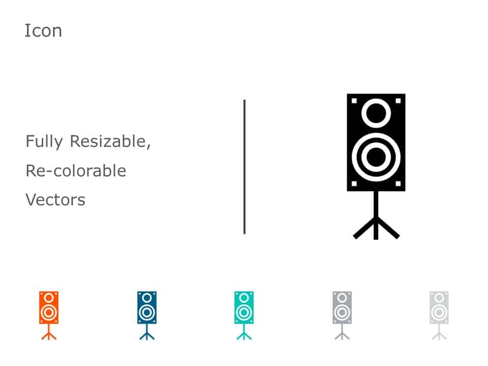 Speakers Icon Vector 2 PowerPoint Template