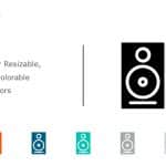 Speakers Icon Vector 4 PowerPoint Template & Google Slides Theme