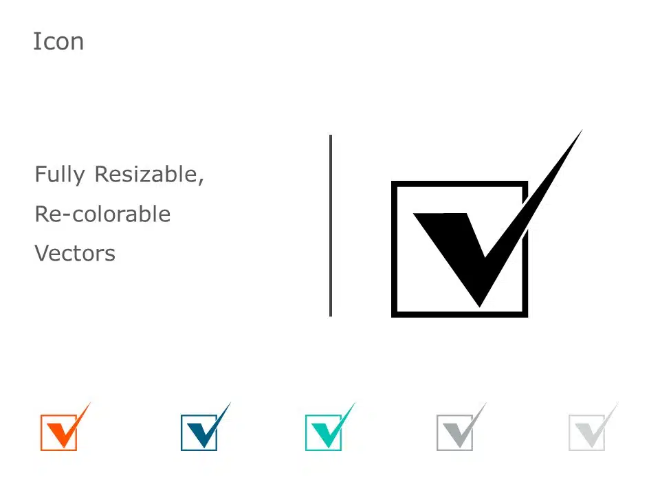 Checkmark icon 2 PowerPoint Template & Google Slides Theme