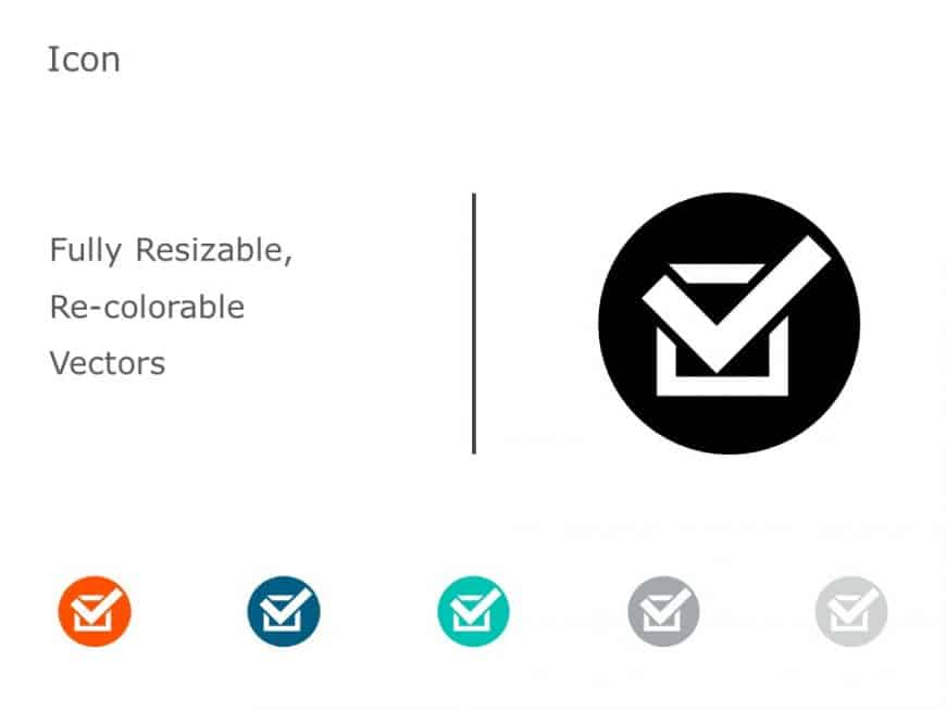 Checkmark icon 3 PowerPoint Template