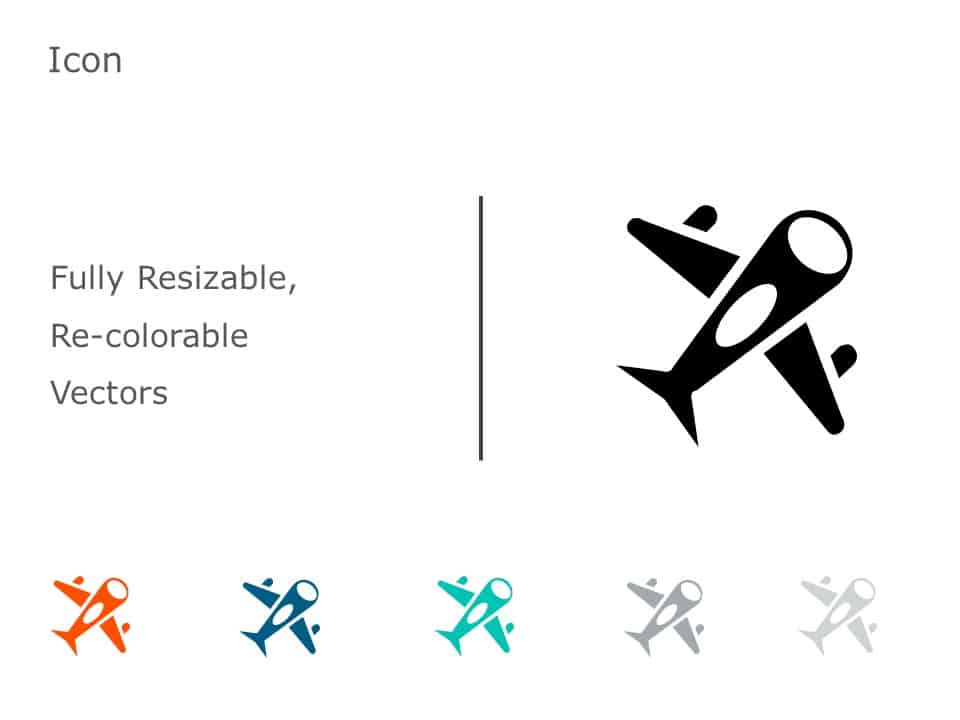 Airplane Icon 1 PowerPoint Template & Google Slides Theme