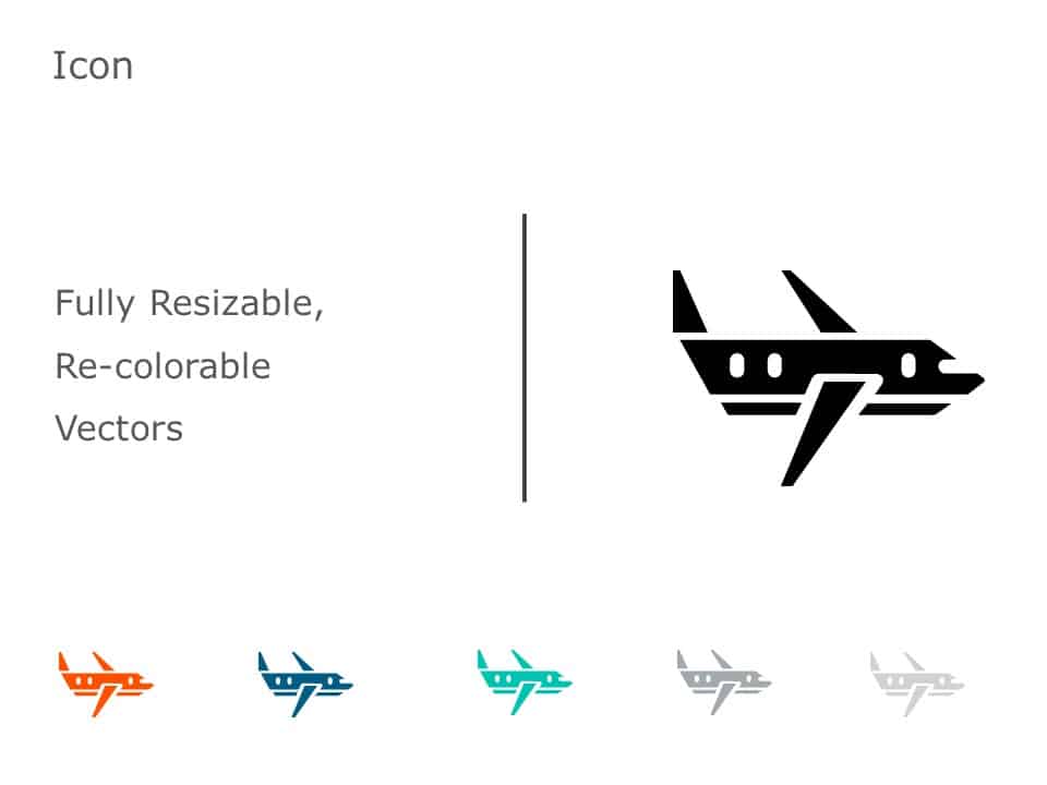 Airplane Icon 2 PowerPoint Template