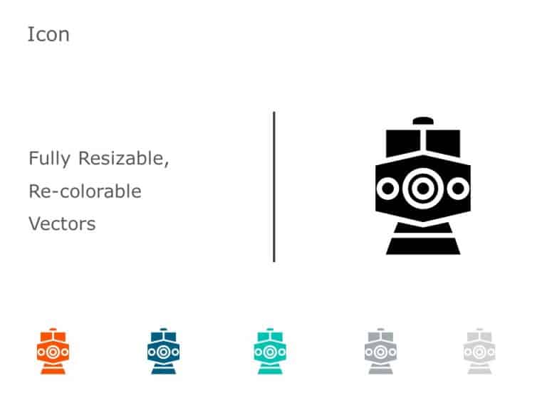 Train Icon 4 PowerPoint Template