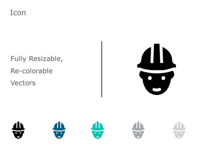 Construction Worker Icon 1 PowerPoint Template