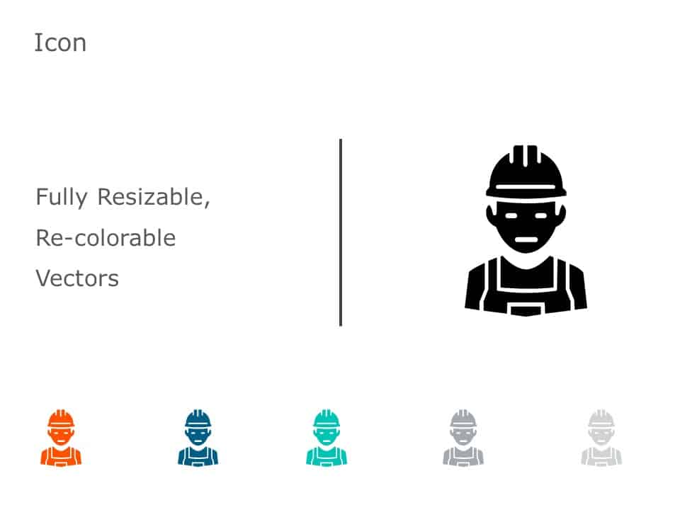 Construction Worker Icon 2 PowerPoint Template