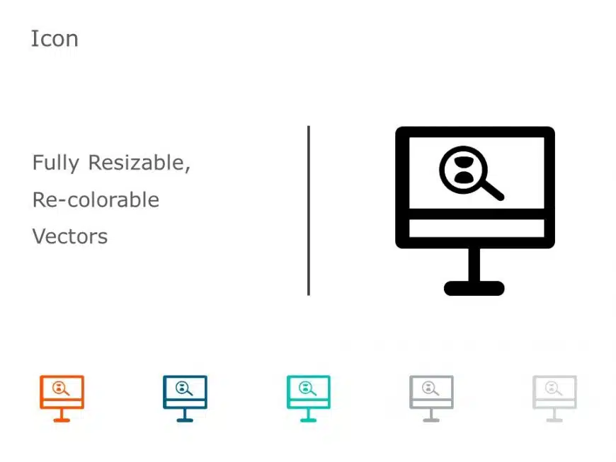 Computer Search Icon PowerPoint Template