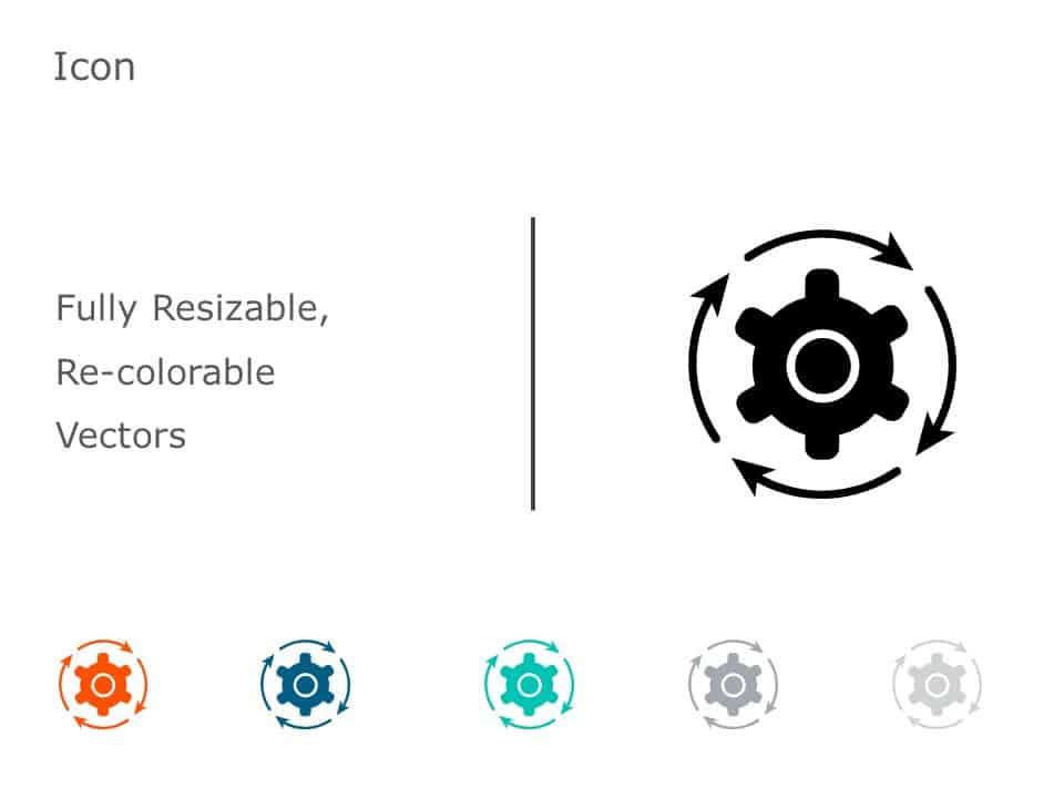 Process Gear Icon PowerPoint Template