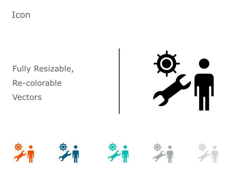 Process People Icon PowerPoint Template