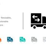 Truck Transportation Icons 2 PowerPoint Template