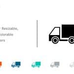 Truck Transportation Icons 1 PowerPoint Template