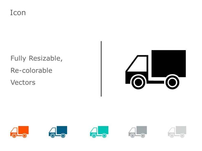 Truck Transportation Icons 2 PowerPoint Template & Google Slides Theme