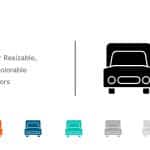 Truck Transportation Icons 4 PowerPoint Template & Google Slides Theme