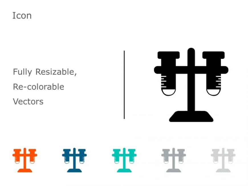 Test Tube Rack Icon 1 PowerPoint Template