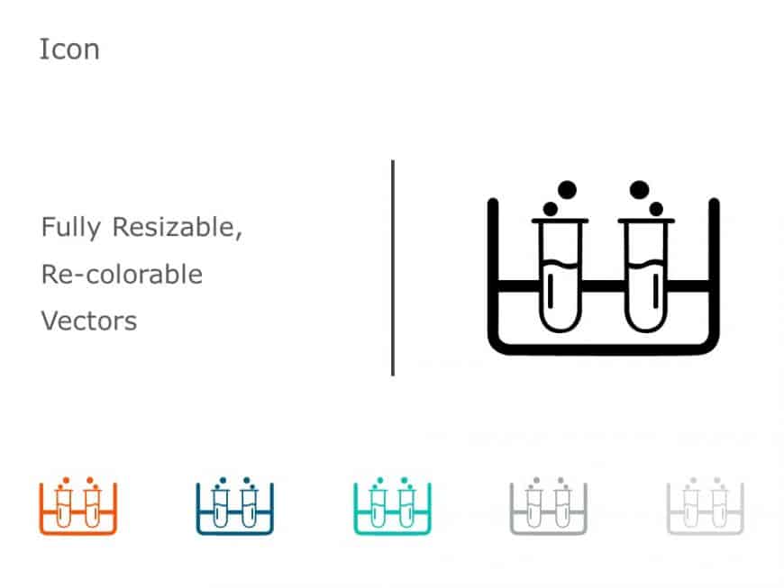 Test Tube Rack Icon 2 PowerPoint Template