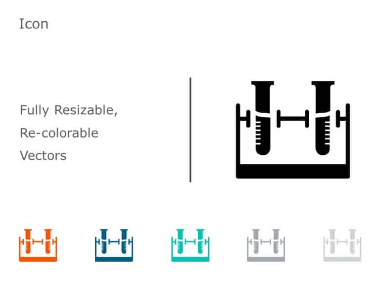 Test Tube Rack Icon 5 PowerPoint Template