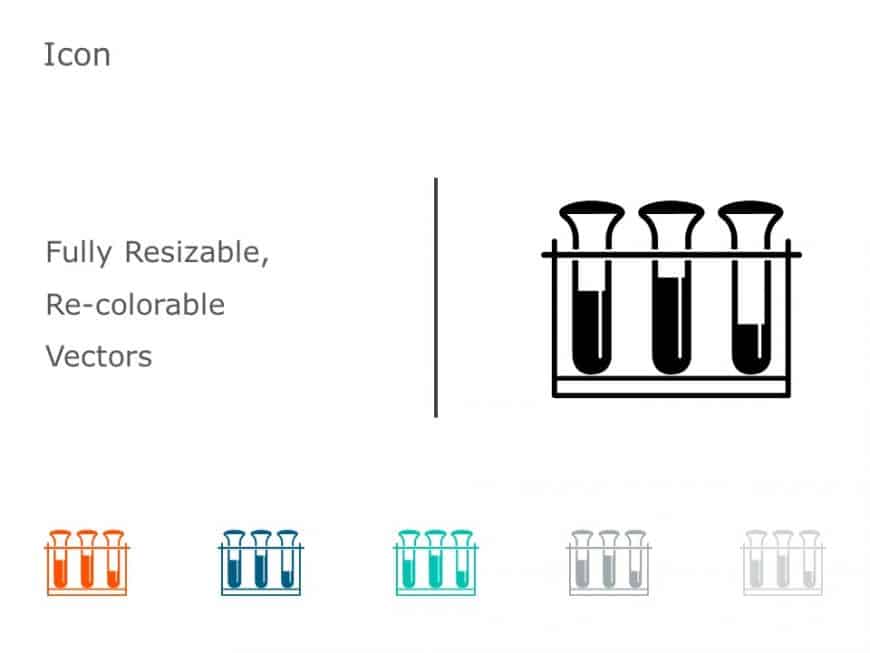 Test Tube Rack Icon 6 PowerPoint Template