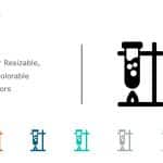 Test Tube Rack Icon 6 PowerPoint Template