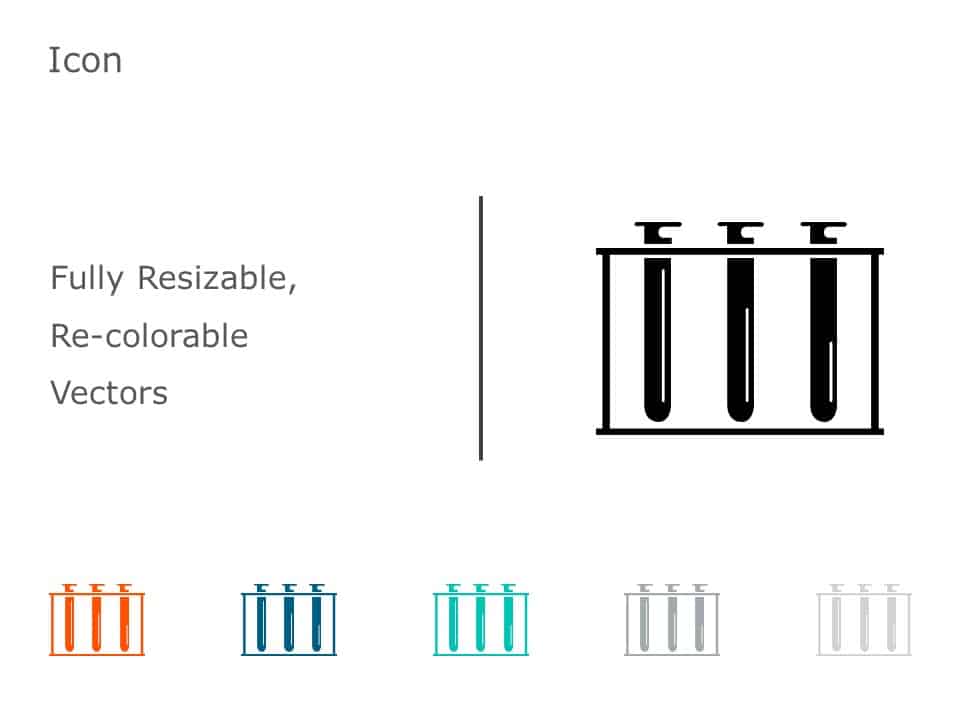 Test Tube Rack Icon 8 PowerPoint Template