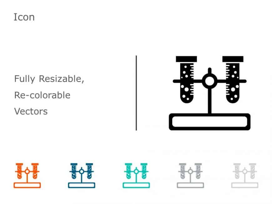 Test Tube Rack Icon 9 PowerPoint Template