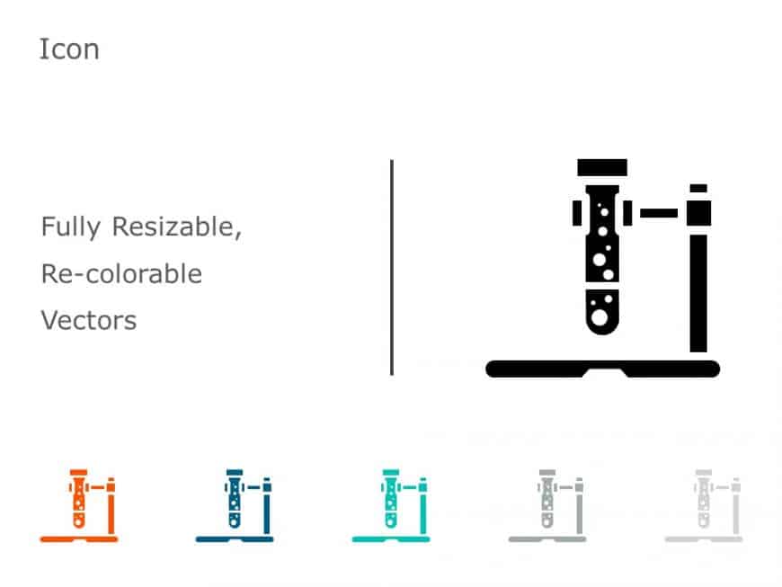 Test Tube Rack Icon 12 PowerPoint Template