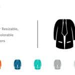 Lab Coat Icon 3 PowerPoint Template & Google Slides Theme