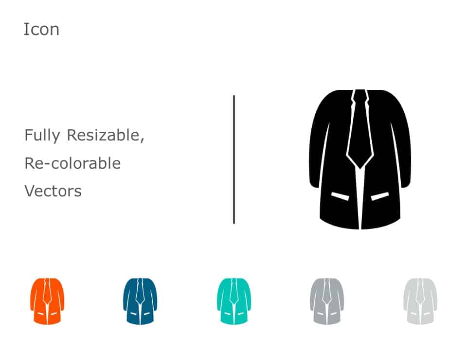 Lab Coat Icon 3 PowerPoint Template