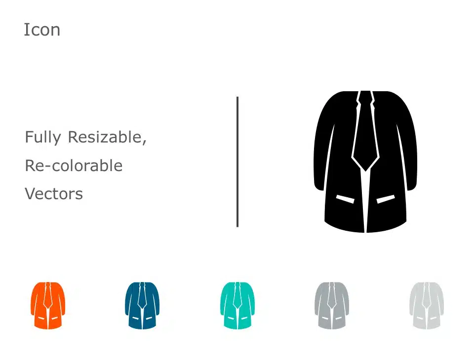 Lab Coat Icon 3 PowerPoint Template & Google Slides Theme