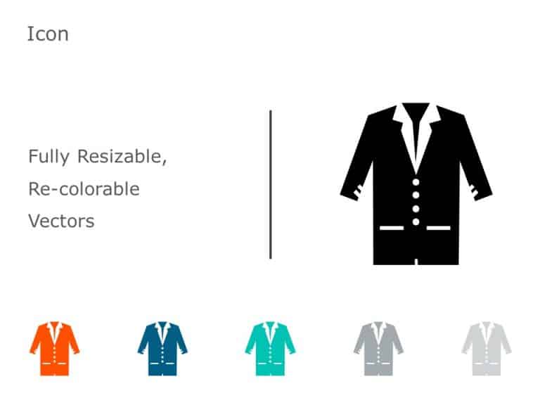Lab Coat Icon 8 PowerPoint Template