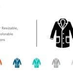 Lab Coat Icon 4 PowerPoint Template